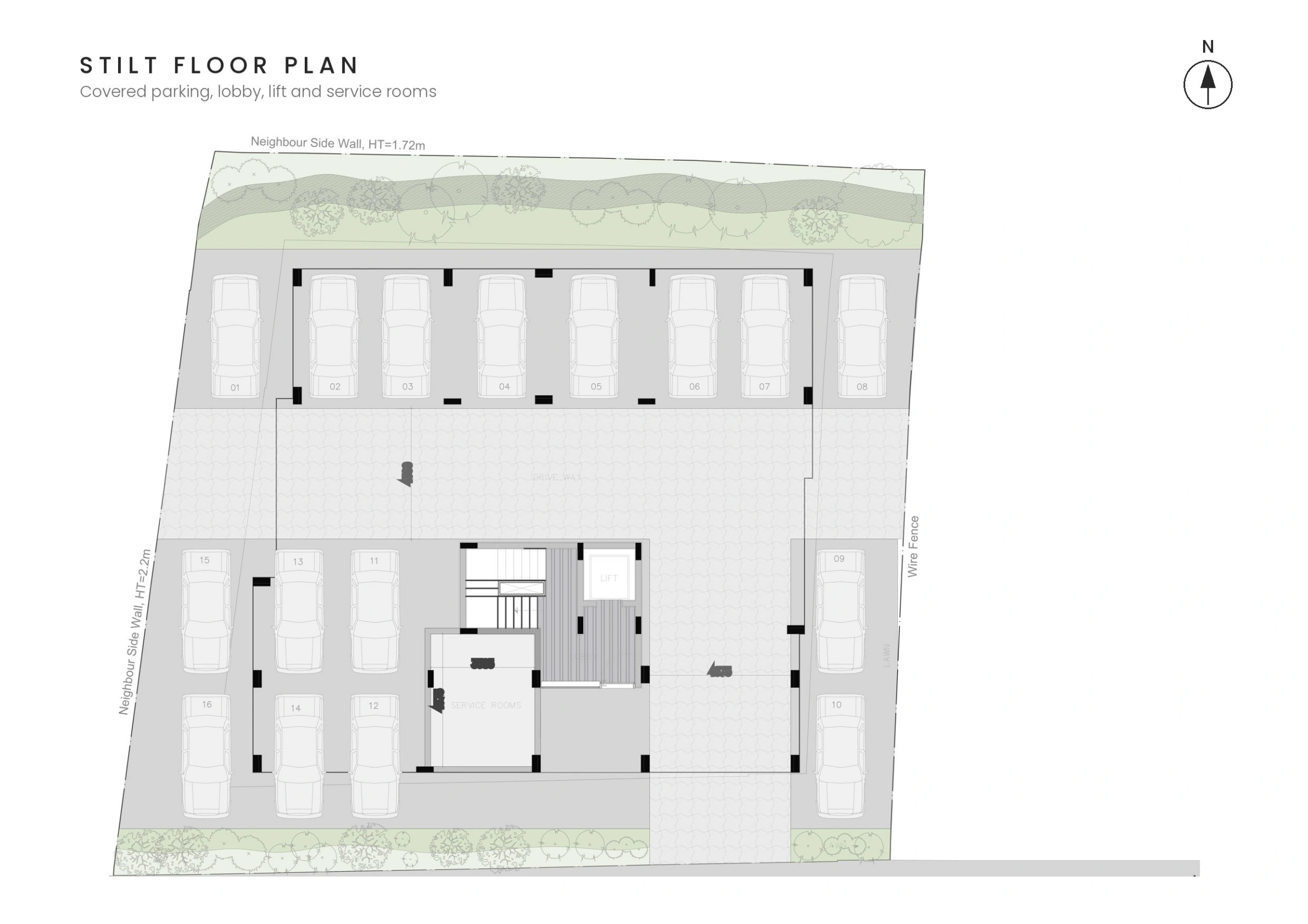 ANN-CHER Stilt floor · Parking floor plan